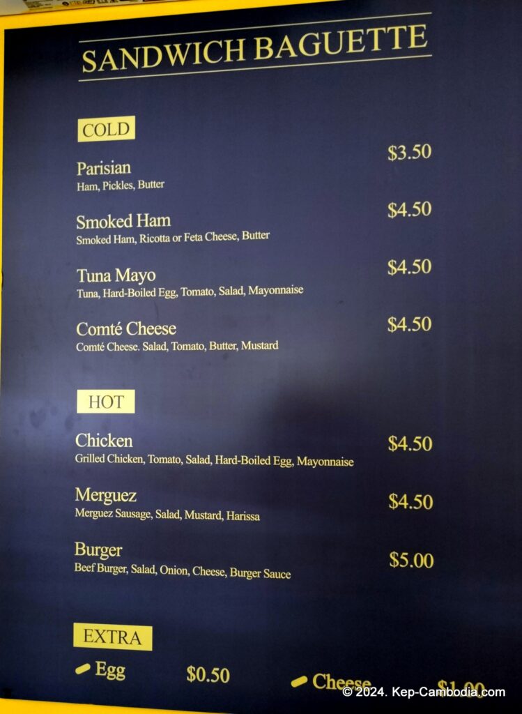 Deli's Restaurant in Kep, Cambodia