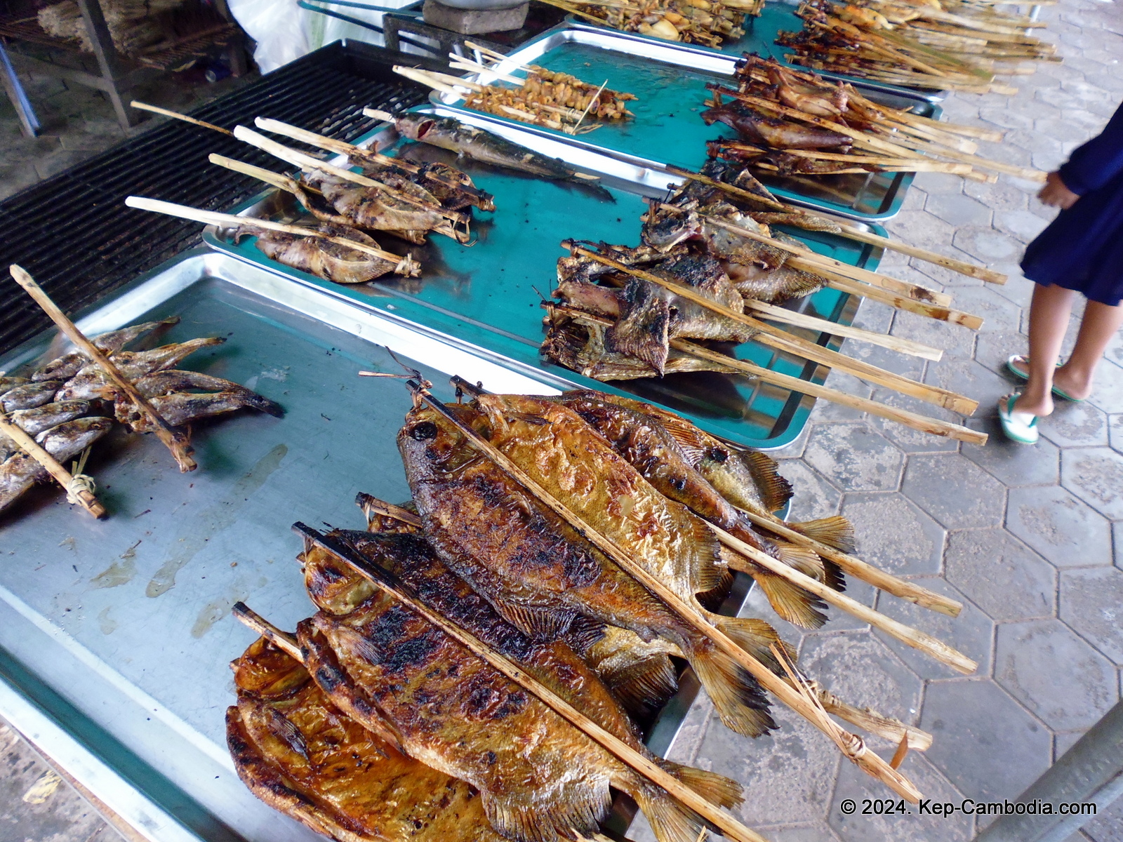 Kep Crab Market in Kep, Cambodia.