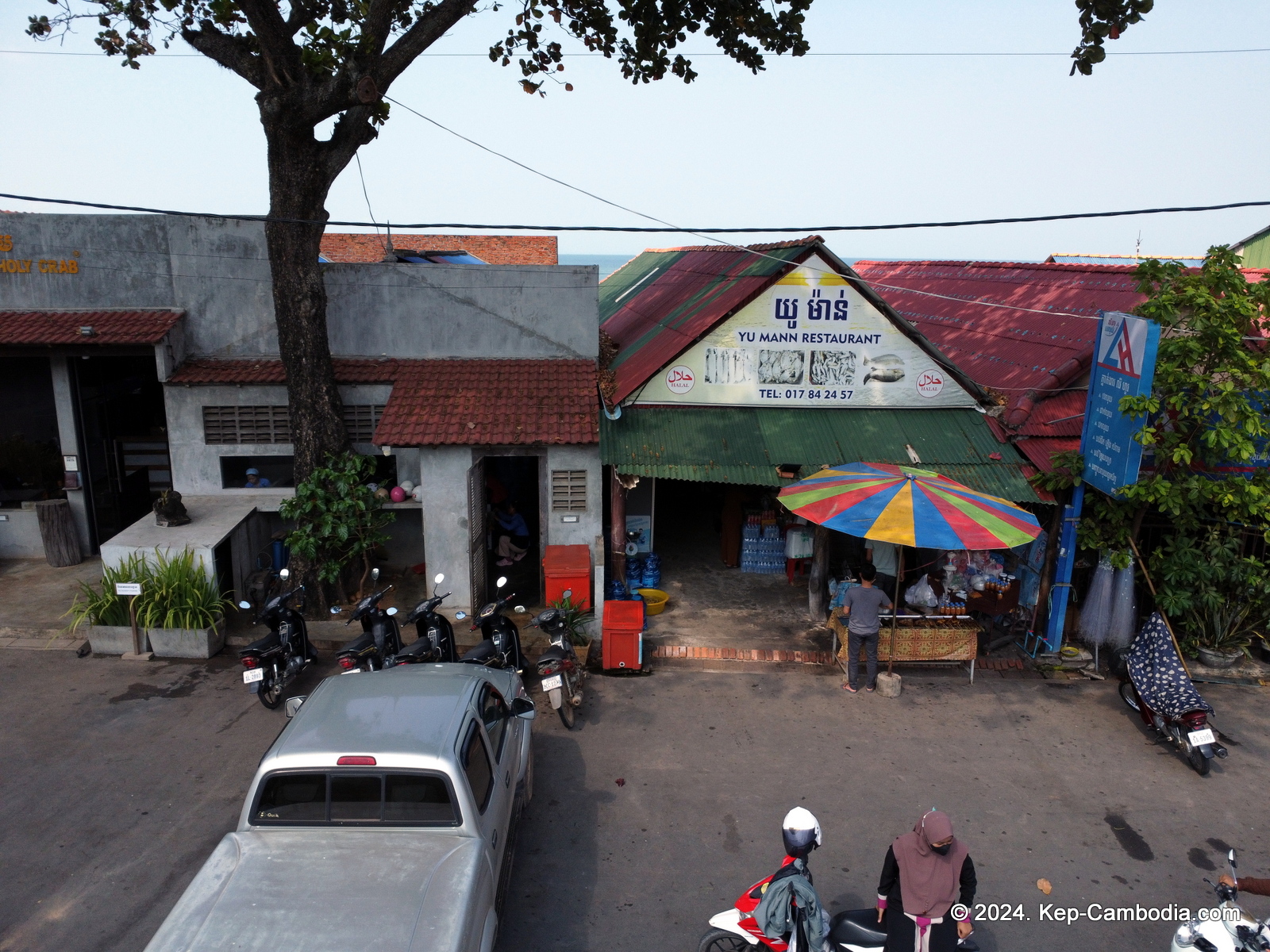 Kep Crab Market in Kep, Cambodia.