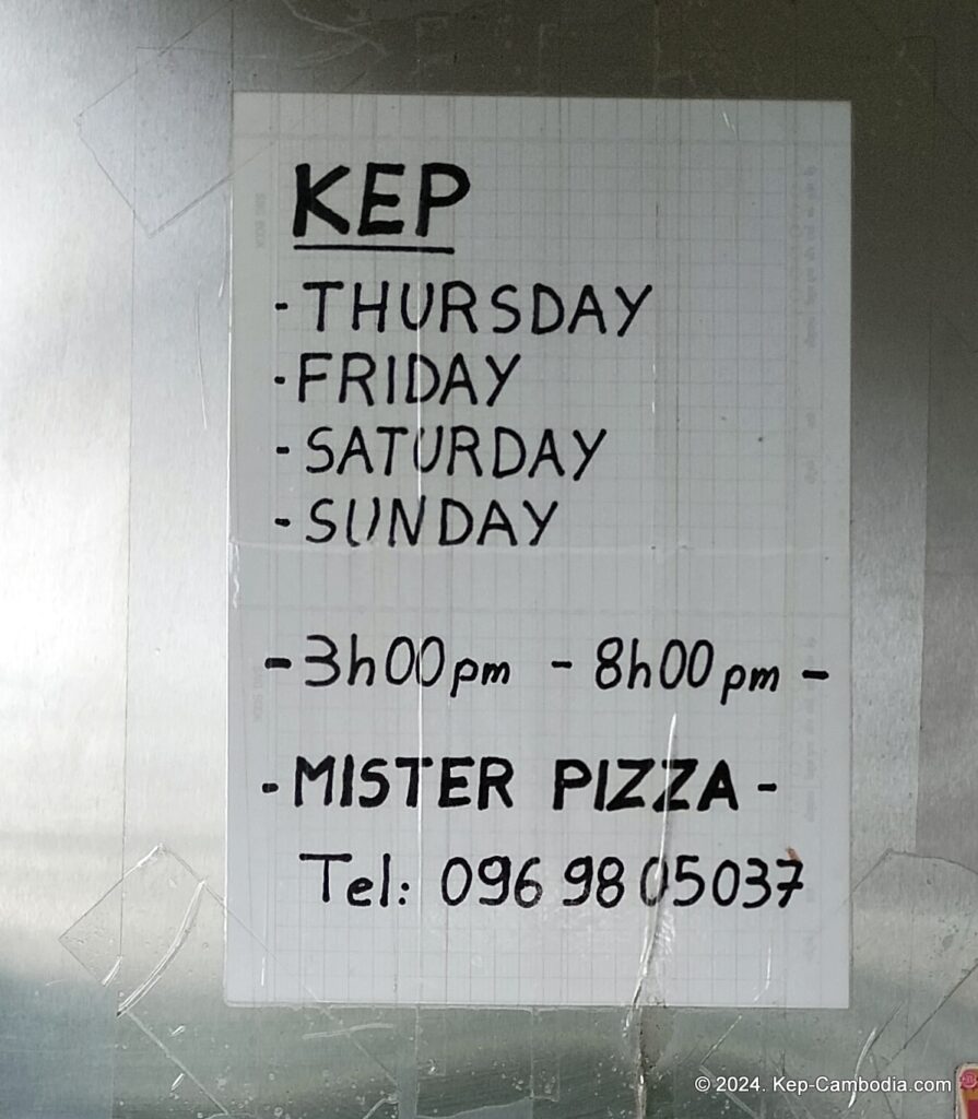 Mr. Pizza in Kep, Cambodia.