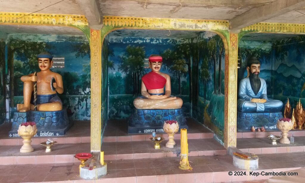 Wat Samathi Buddhist Temple in Kep, Cambodia.
