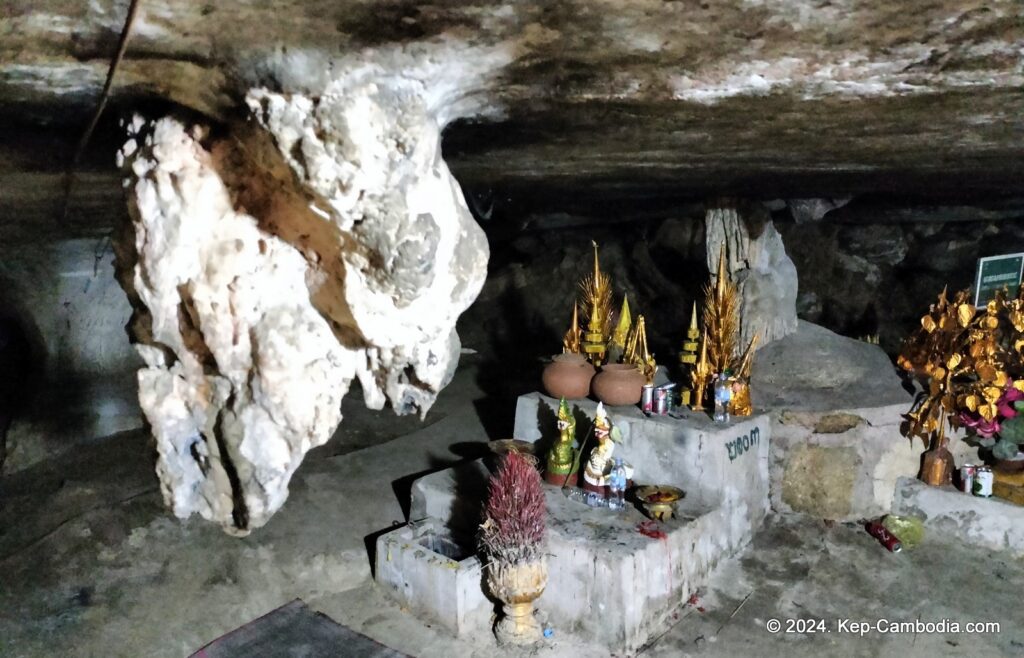 Kampong Trach Caves and Mountains in Kep, and Kampot, Cambodia.
