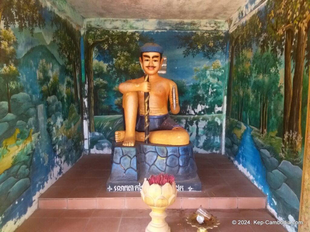 Wat Samathi Buddhist Temple in Kep, Cambodia.