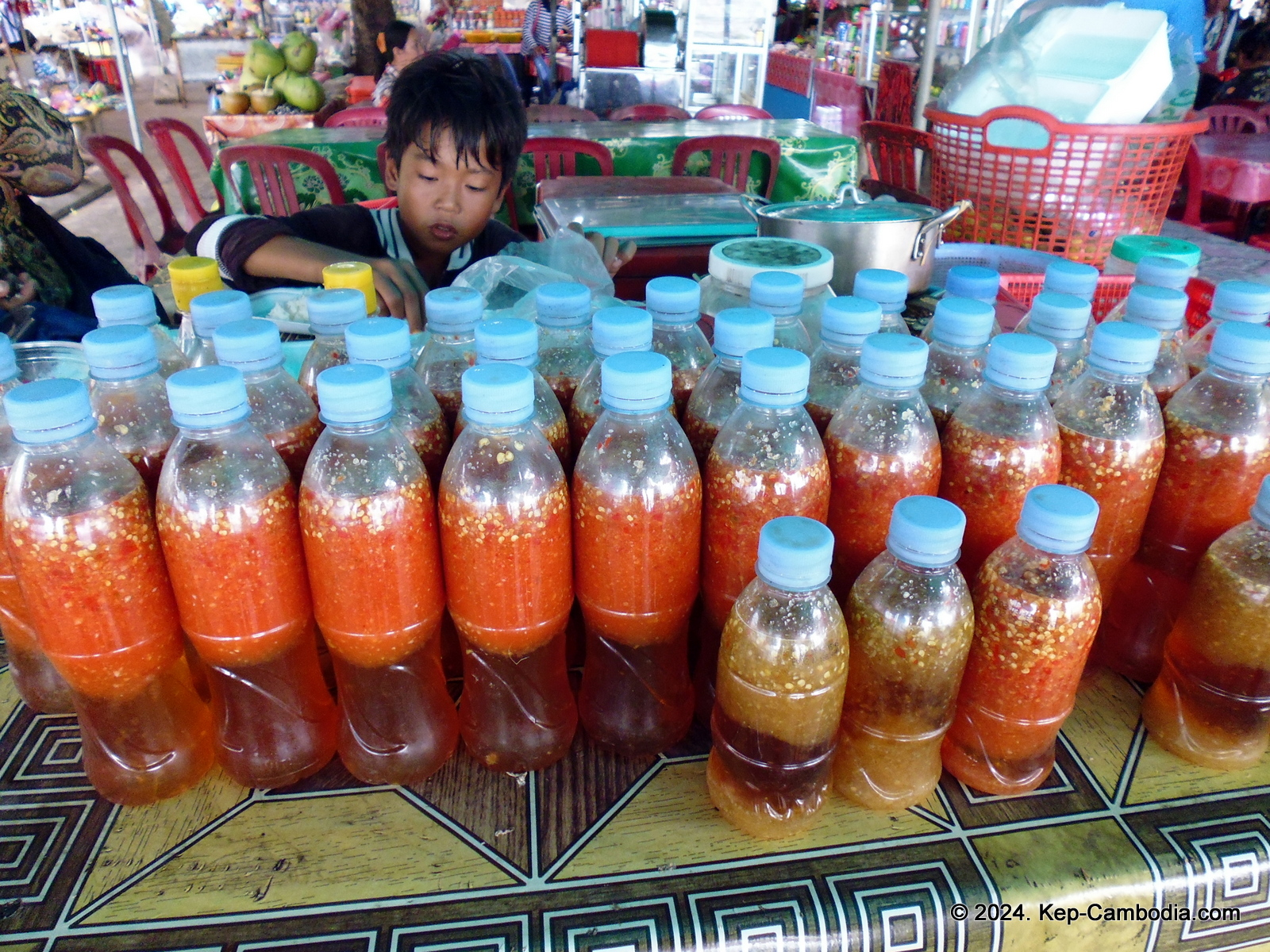 Kep Crab Market in Kep, Cambodia.