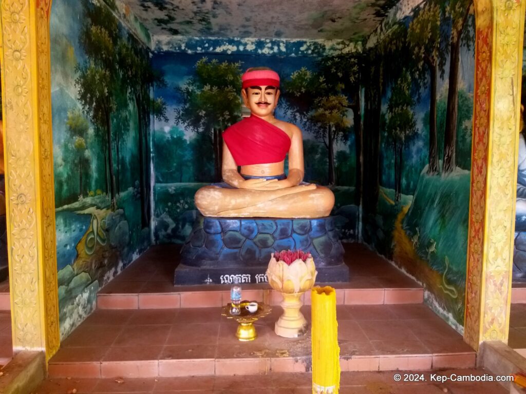 Wat Samathi Buddhist Temple in Kep, Cambodia.