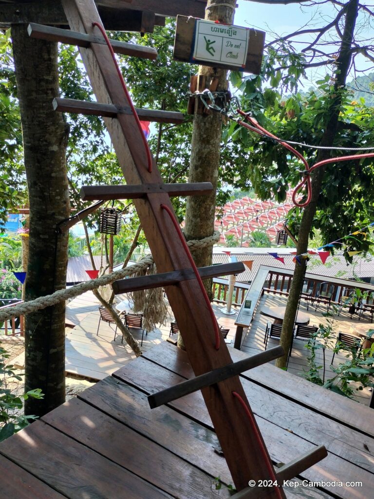 Zip Line Cafe in Kep, Cambodia.