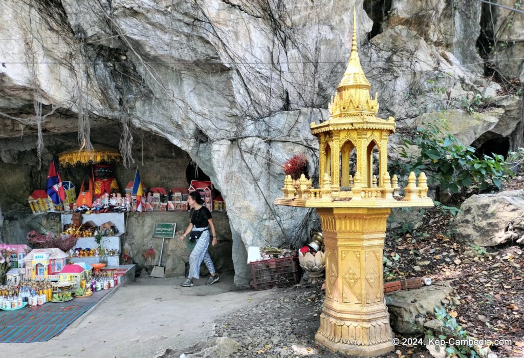 Kampong Trach Caves and Mountains in Kep, and Kampot, Cambodia.