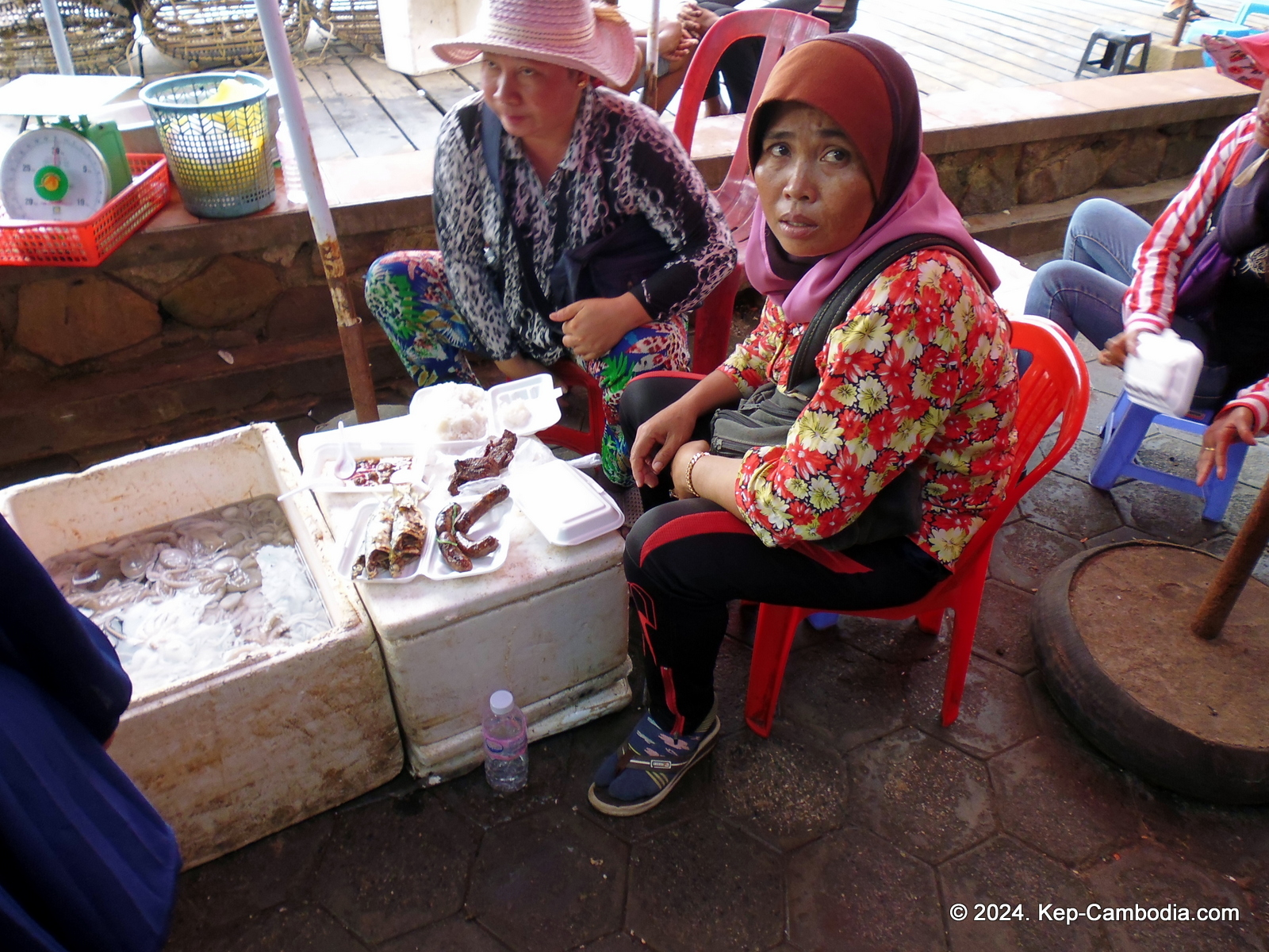 Kep Crab Market in Kep, Cambodia.