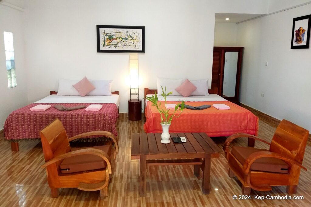 Kep Lodge Guesthouse & Restaurant in Kep, Cambodia.
