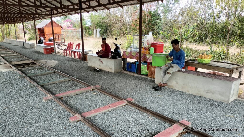 Phnom Vor Natural Paradise Resort in Kep, Cambodia and Kampot. Restaurant and Bamboo Train.