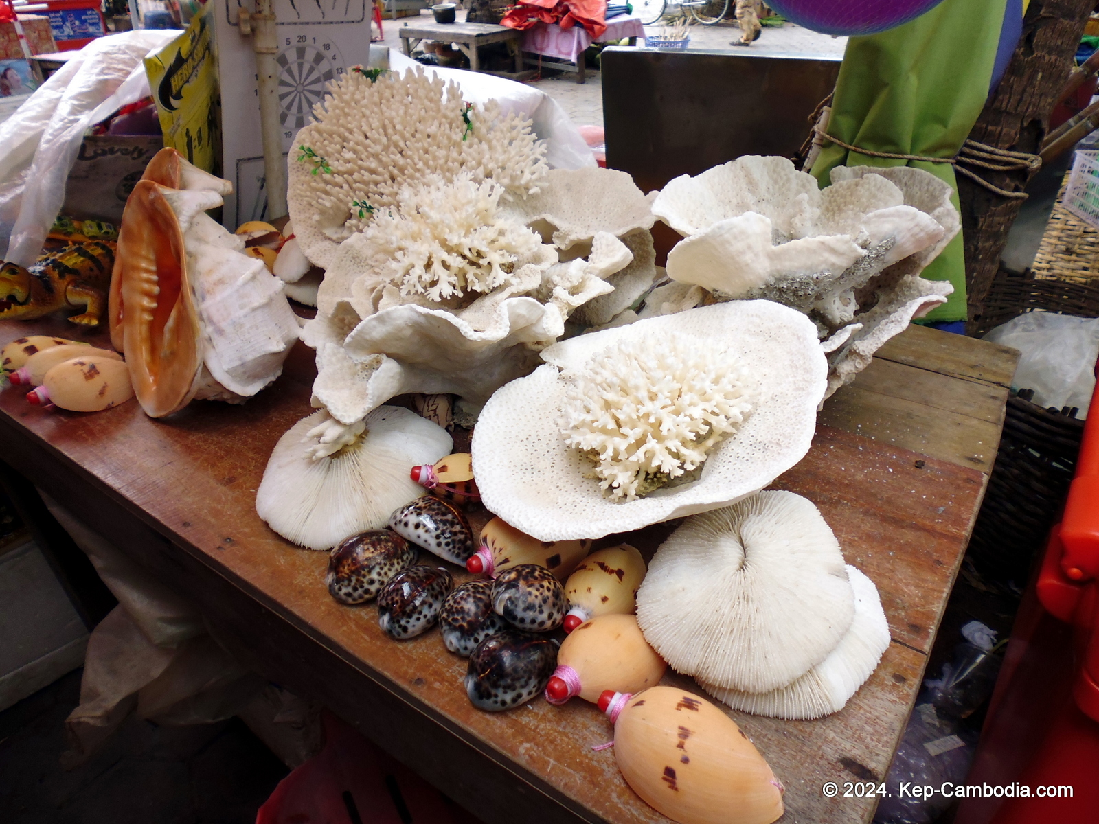 Kep Crab Market in Kep, Cambodia.