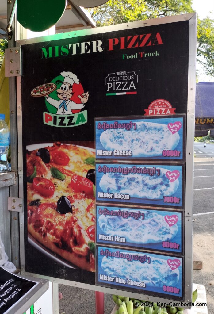 Mr. Pizza in Kep, Cambodia.