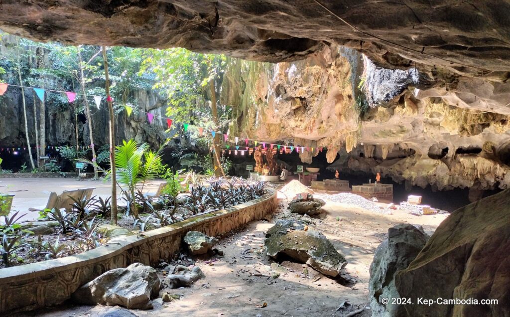 Kampong Trach Caves and Mountains in Kep, and Kampot, Cambodia.
