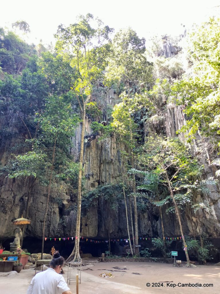 Kampong Trach Caves and Mountains in Kep, and Kampot, Cambodia.