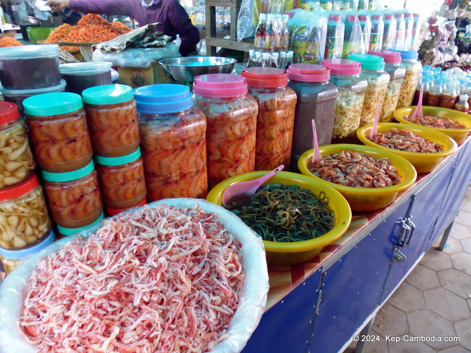 Kep Crab Market in Kep, Cambodia.