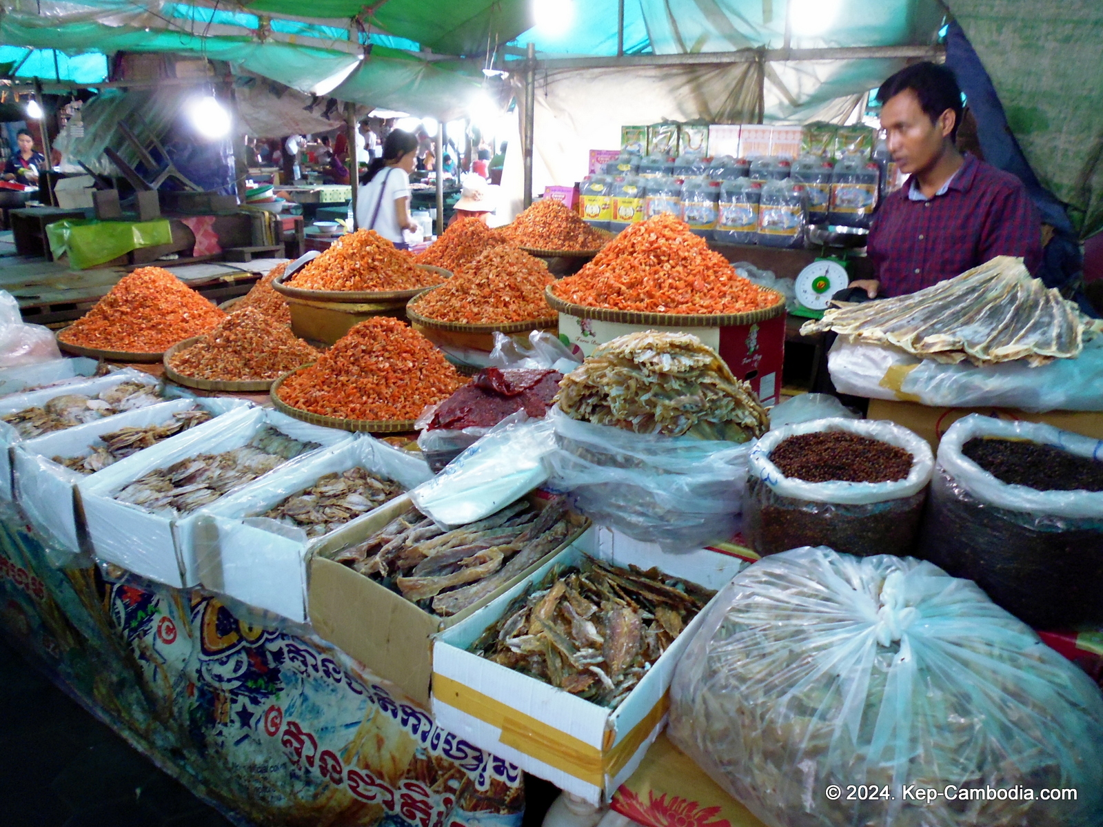 Kep Crab Market in Kep, Cambodia.