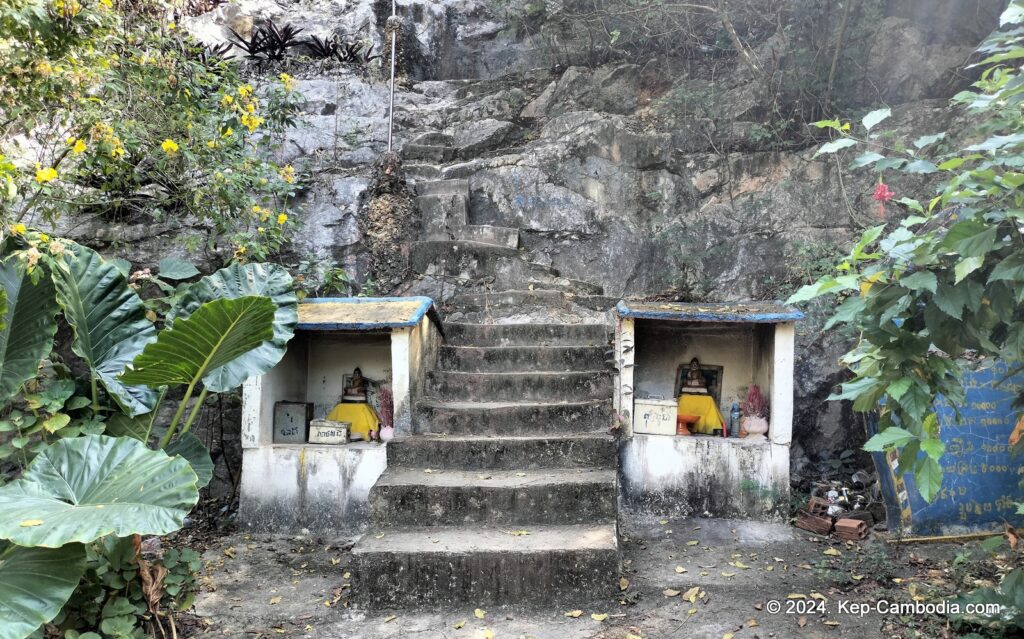 Kampong Trach Caves and Mountains in Kep, and Kampot, Cambodia.