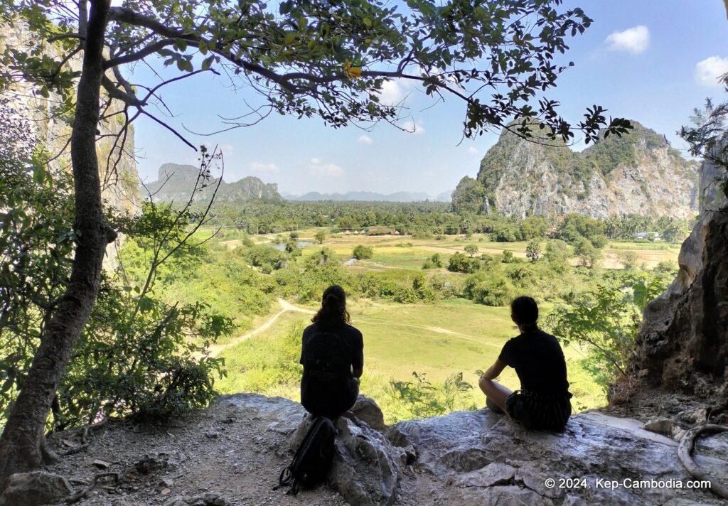 Kampong Trach Caves and Mountains in Kep, and Kampot, Cambodia.