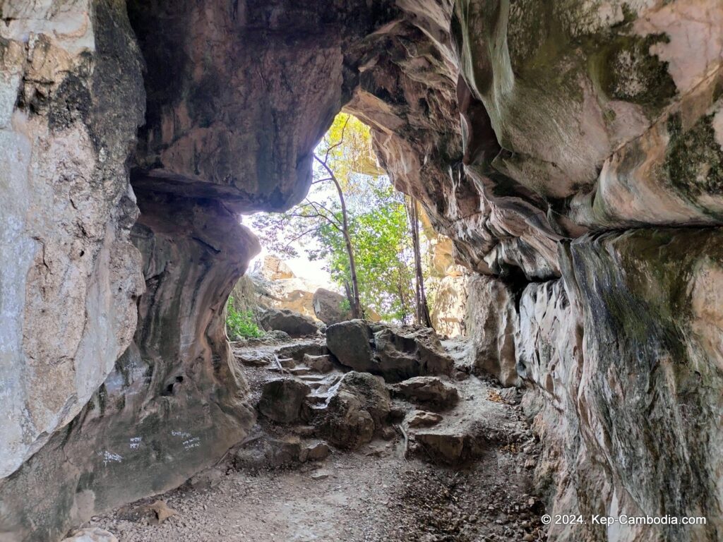 Kampong Trach Caves and Mountains in Kep, and Kampot, Cambodia.
