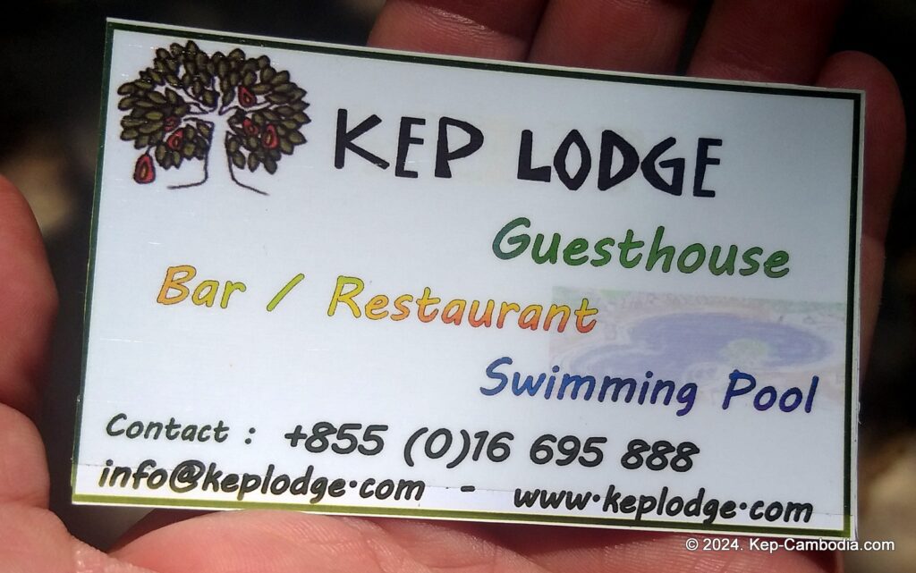 Kep Lodge Guesthouse & Restaurant in Kep, Cambodia.