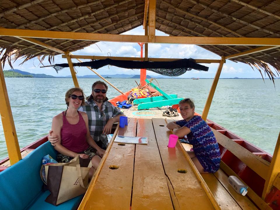 Kep Adventures boat in Kep, Cambodia.