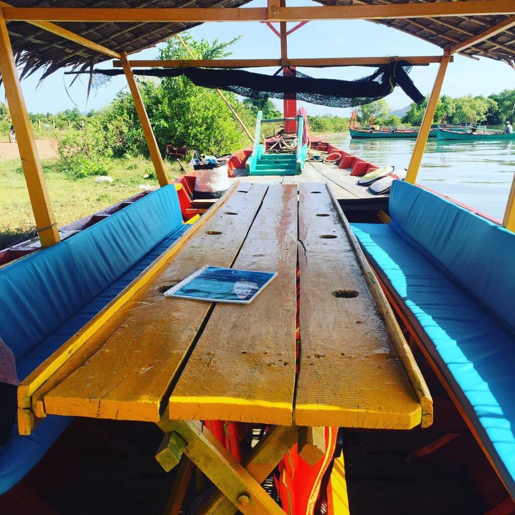 Kep Adventures boat in Kep, Cambodia.