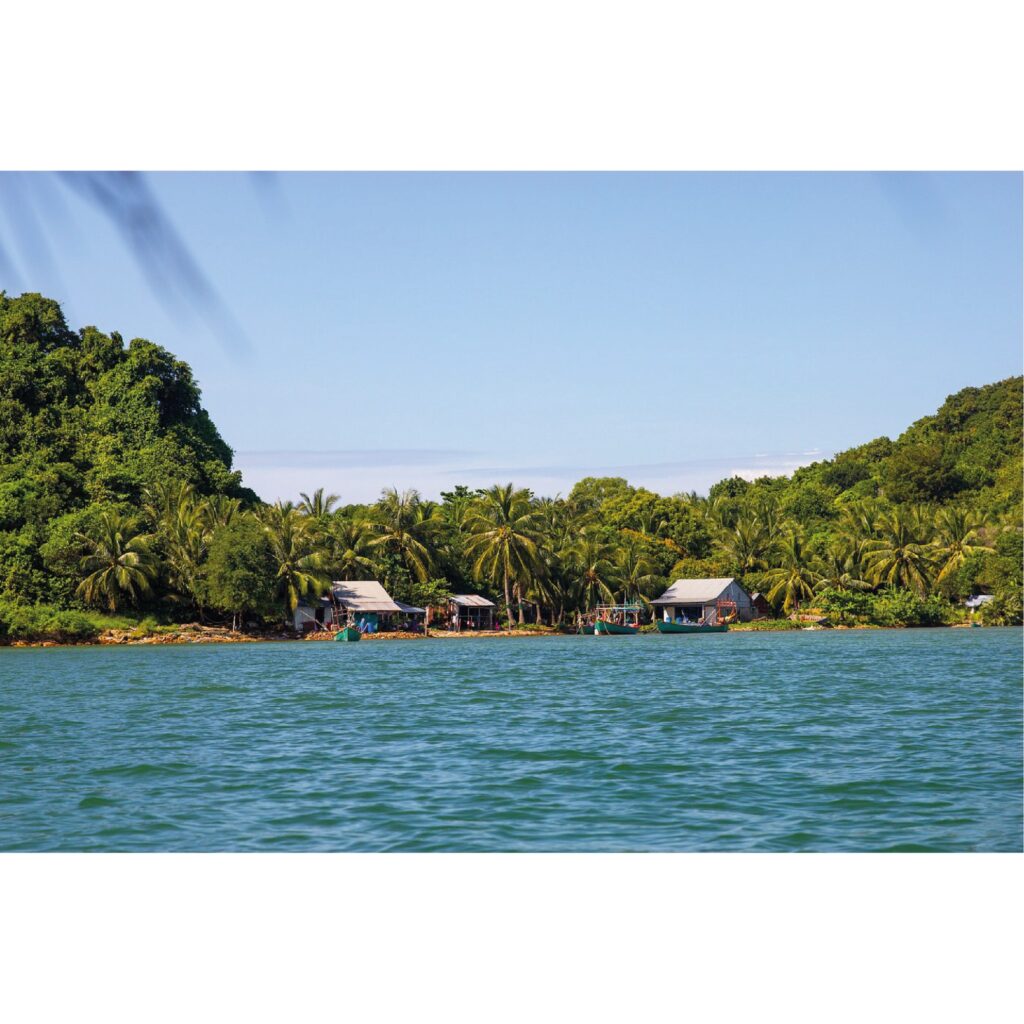 Kep Adventures boat in Kep, Cambodia.