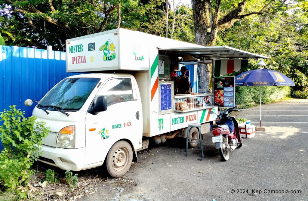 Mr. Pizza in Kep, Cambodia.