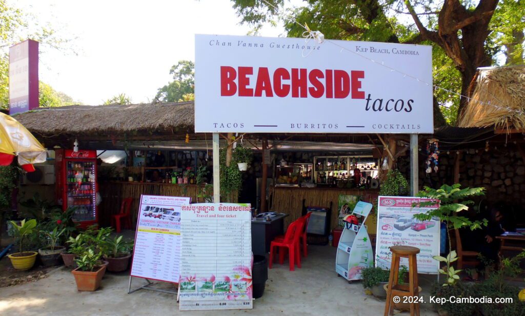 Beachside tacos in Kep, Cambodia