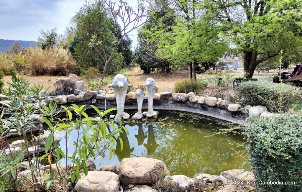 Phnom Vor Natural Paradise Resort in Kep, Cambodia and Kampot. Restaurant and Bamboo Train.