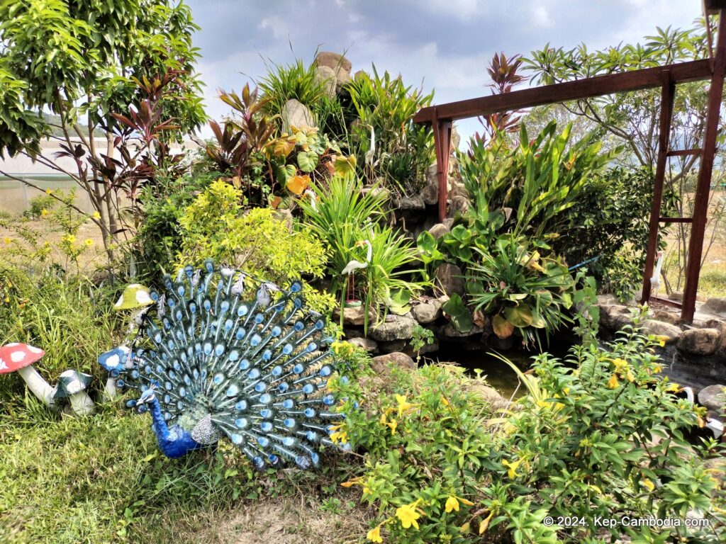 Phnom Vor Natural Paradise Resort in Kep, Cambodia and Kampot. Restaurant and Bamboo Train.