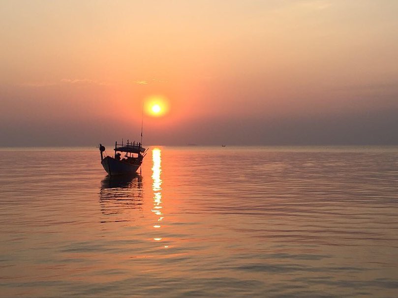 Kep Adventures boat in Kep, Cambodia.