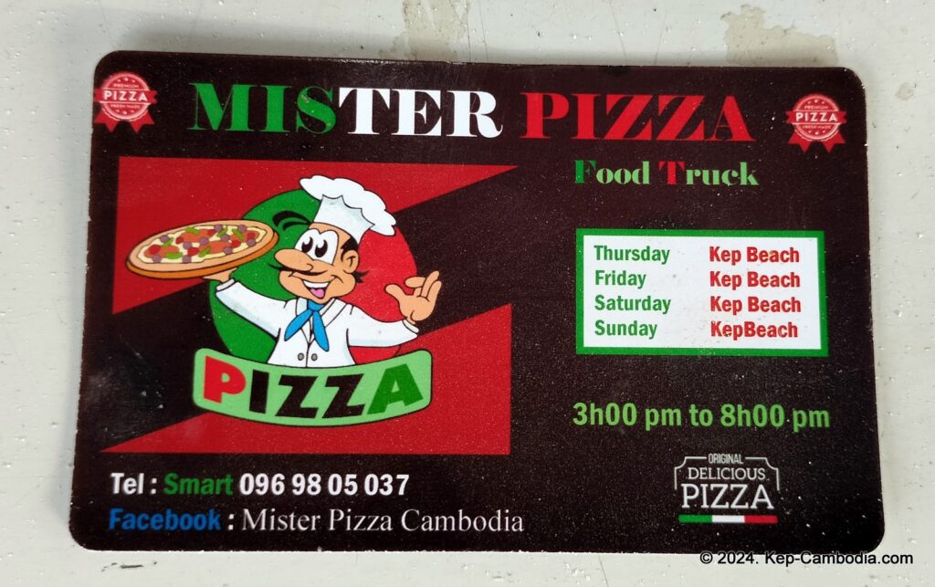 Mr. Pizza in Kep, Cambodia.