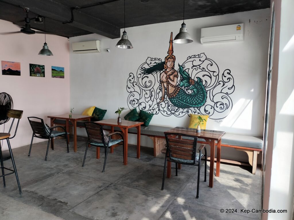 Saravoan Hotel and Restaurant in Kep, Cambodia.