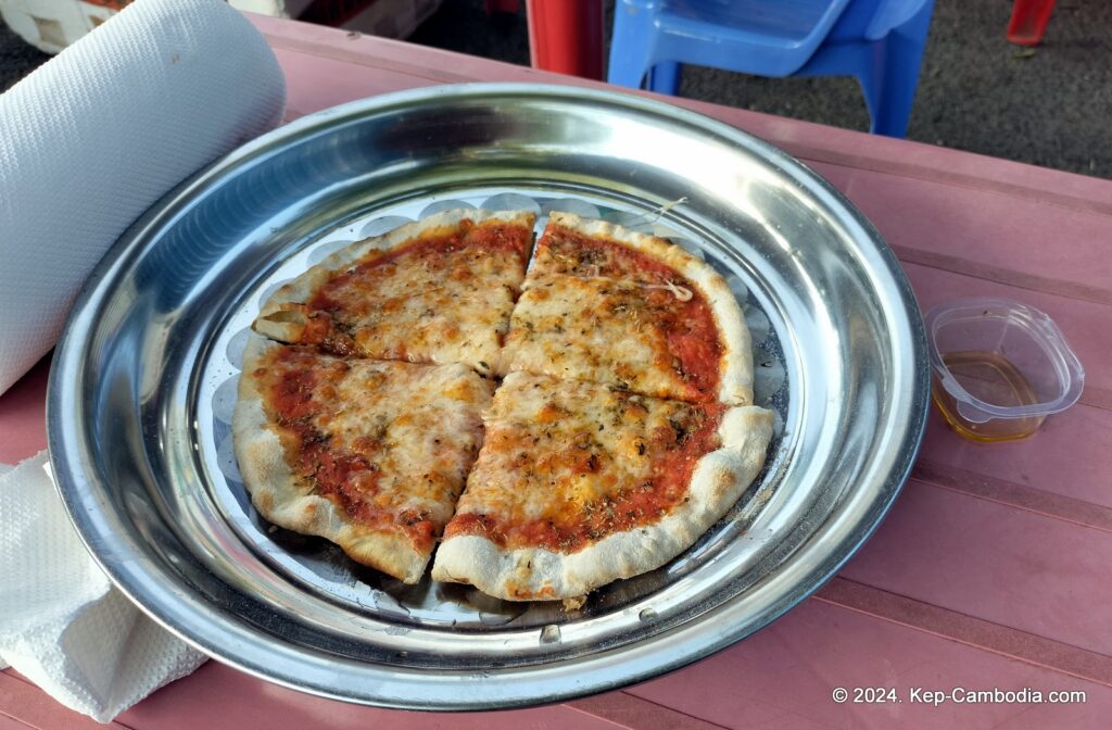 Mr. Pizza in Kep, Cambodia.