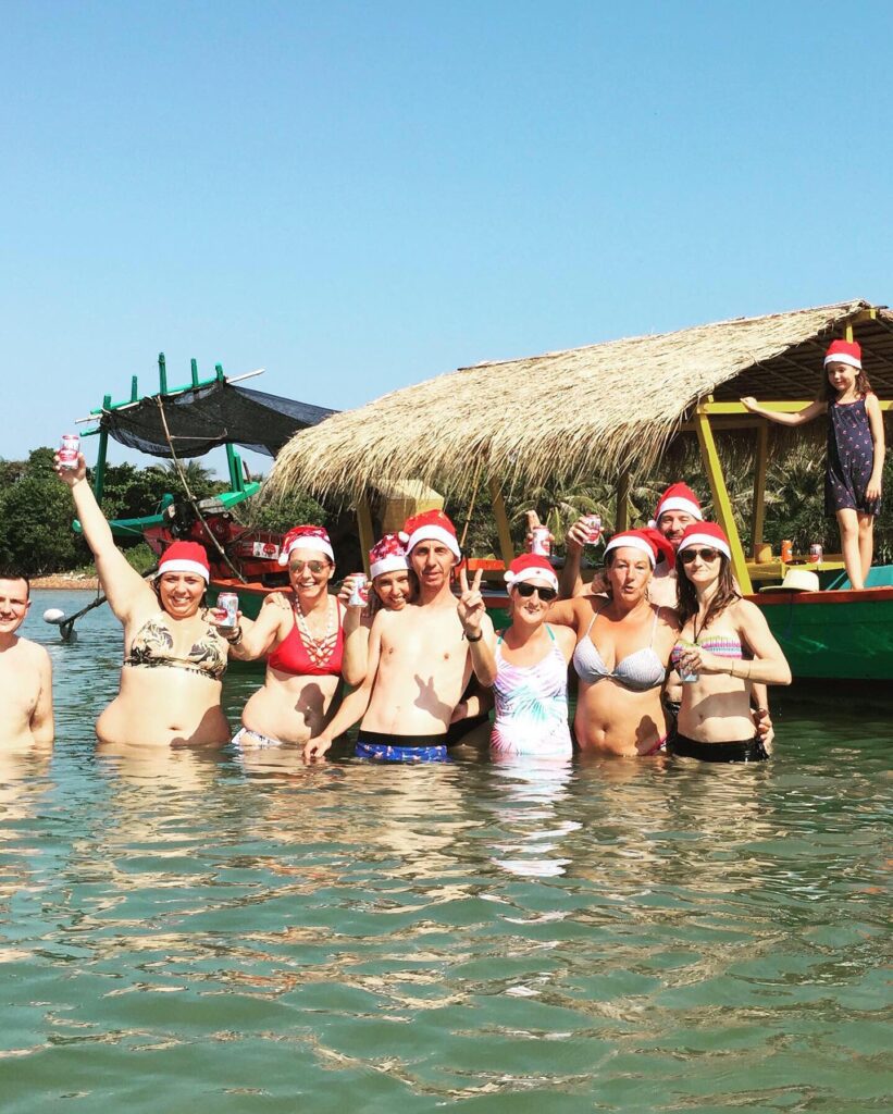 Kep Adventures boat in Kep, Cambodia.