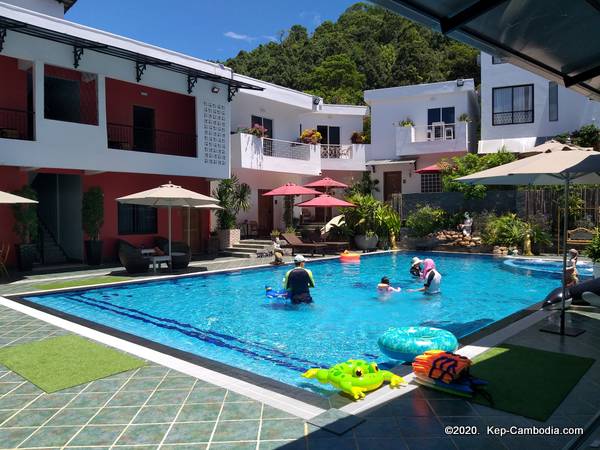 calao kep residence hotel in kep, cambodia.