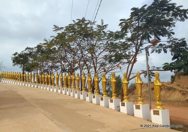 wat num bone buddhist temple in kep, cambodia