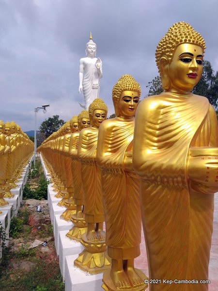 wat num bone buddhist temple in kep, cambodia