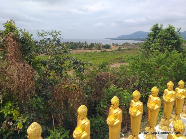 wat num bone buddhist temple in kep, cambodia