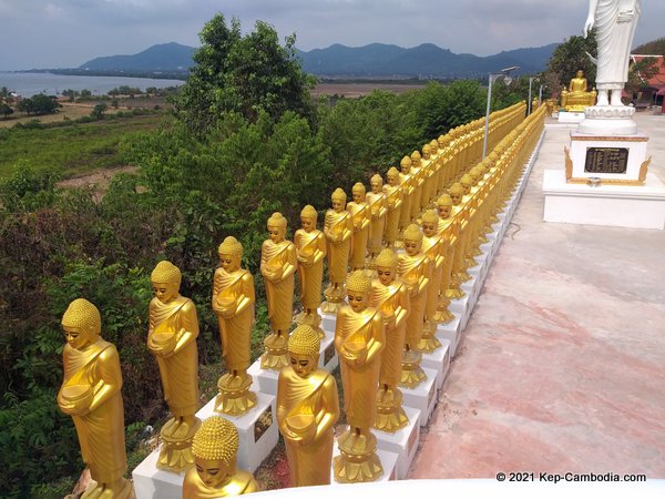 wat num bone buddhist temple in kep, cambodia