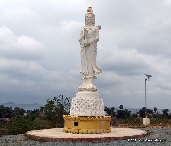 wat num bone buddhist temple in kep, cambodia