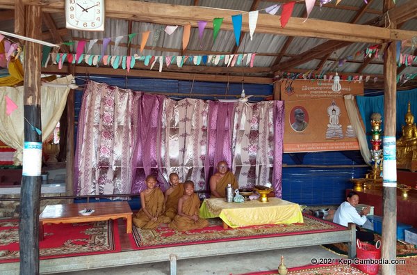 wat num bone buddhist temple in kep, cambodia