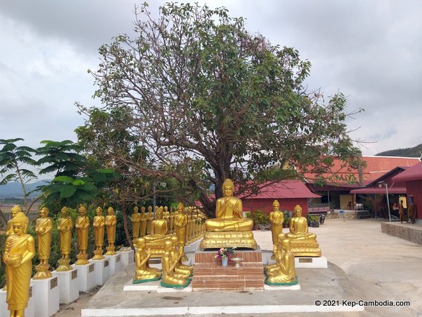 wat num bone buddhist temple in kep, cambodia