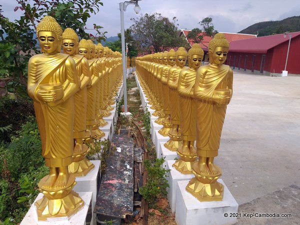 wat num bone buddhist temple in kep, cambodia