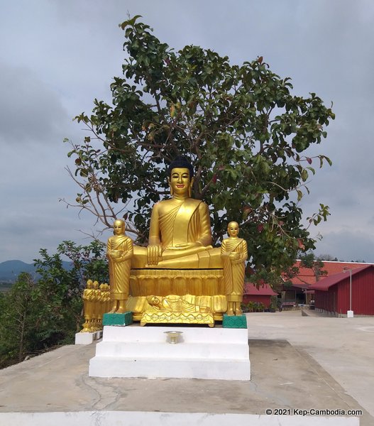 wat num bone buddhist temple in kep, cambodia