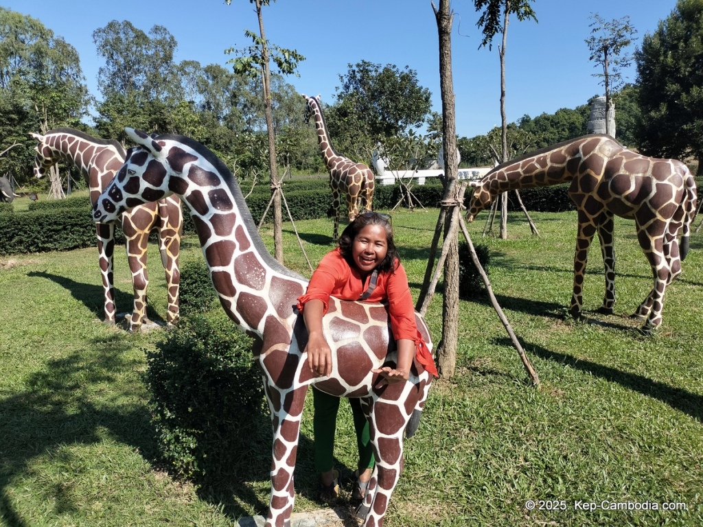 Phnom Vor Natural Paradise Resort in Kep, Cambodia and Kampot. Restaurant and Bamboo Train.