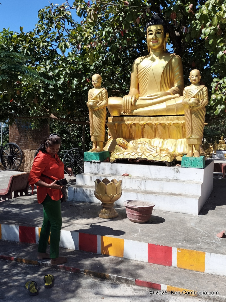 wat num bone buddhist temple in kep, cambodia