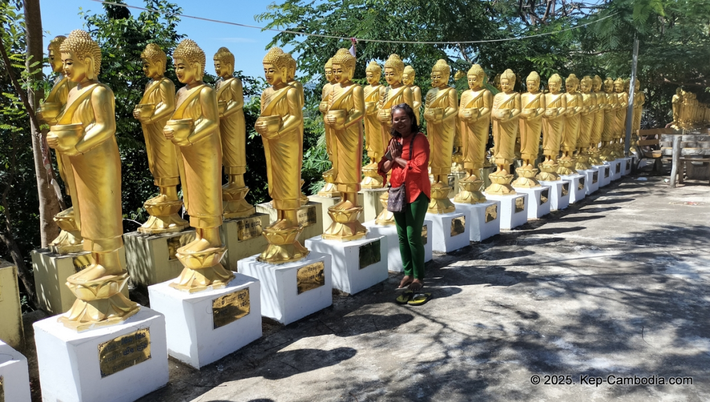 wat num bone buddhist temple in kep, cambodia