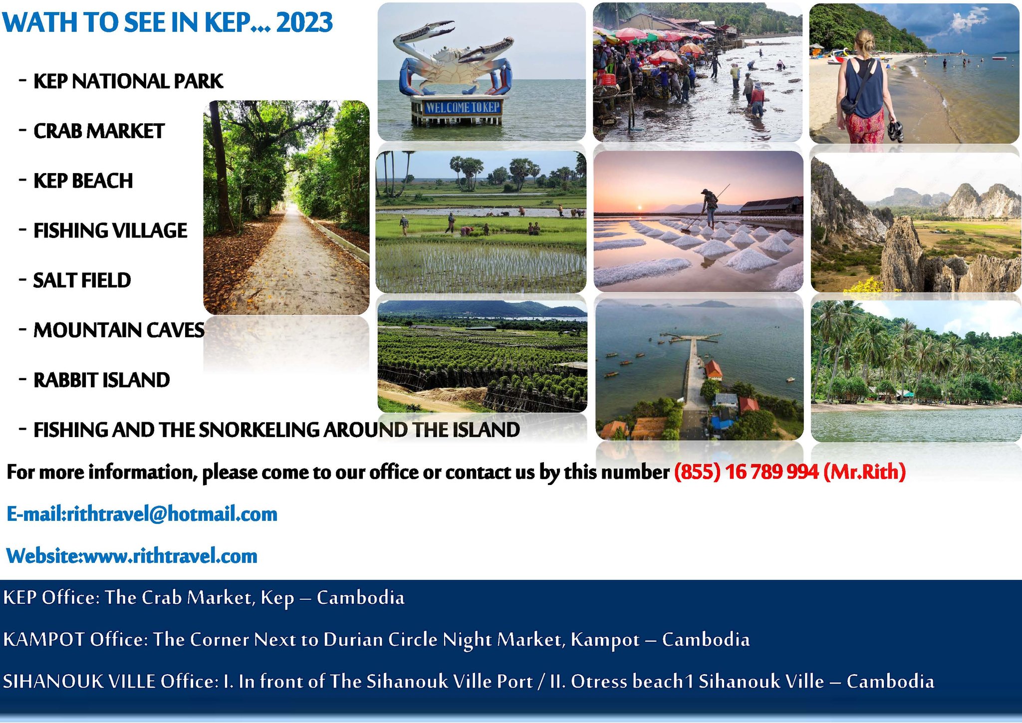 rith travel and tours in kep, cambodia